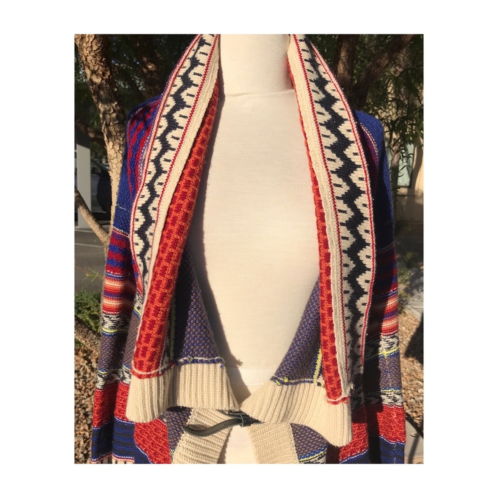 b Sharp Southwestern Tribal Sweater - Picture 2 of 6